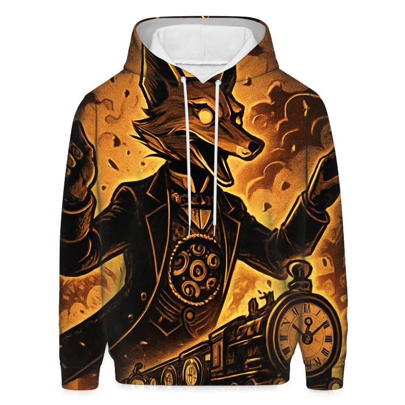 Clockwork Fox Conductor graphic hoodies
