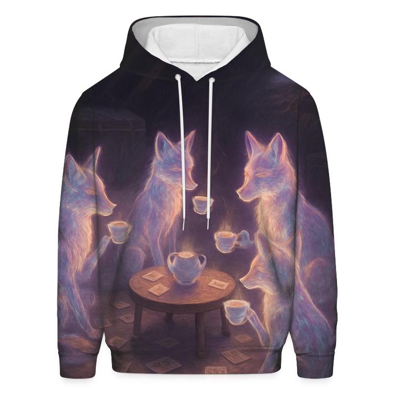 Hologram Tea Party Foxes hoodie trends