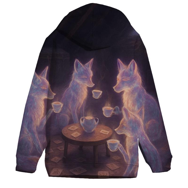 Hologram Tea Party Foxes hoodie trends