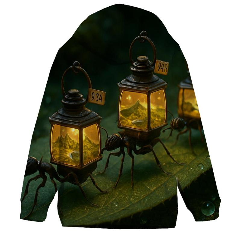 Lantern Cartographer Ants zip-up hoodies