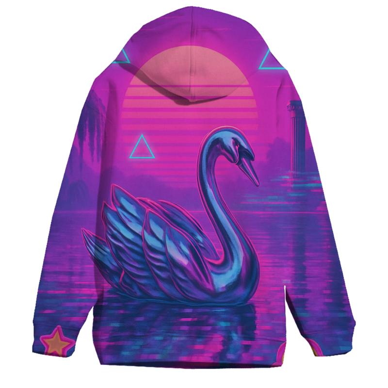 Vaporwave Swan Lake hoodie trends