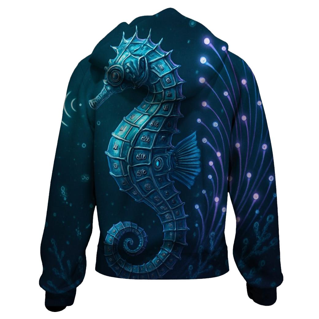 Echo Circuit Seahorse zip-up hoodies