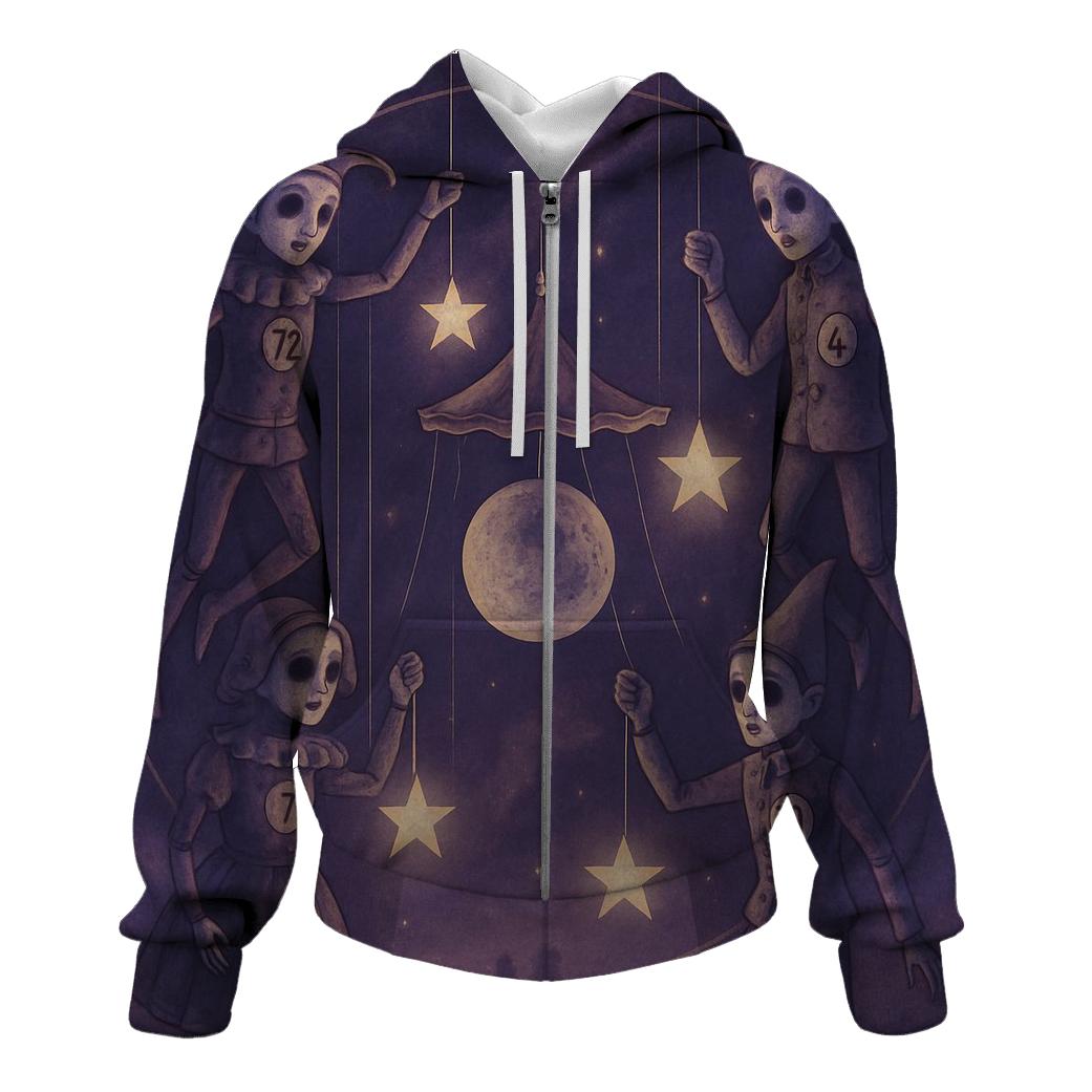 Orbiting Puppet Carousel graphic hoodies