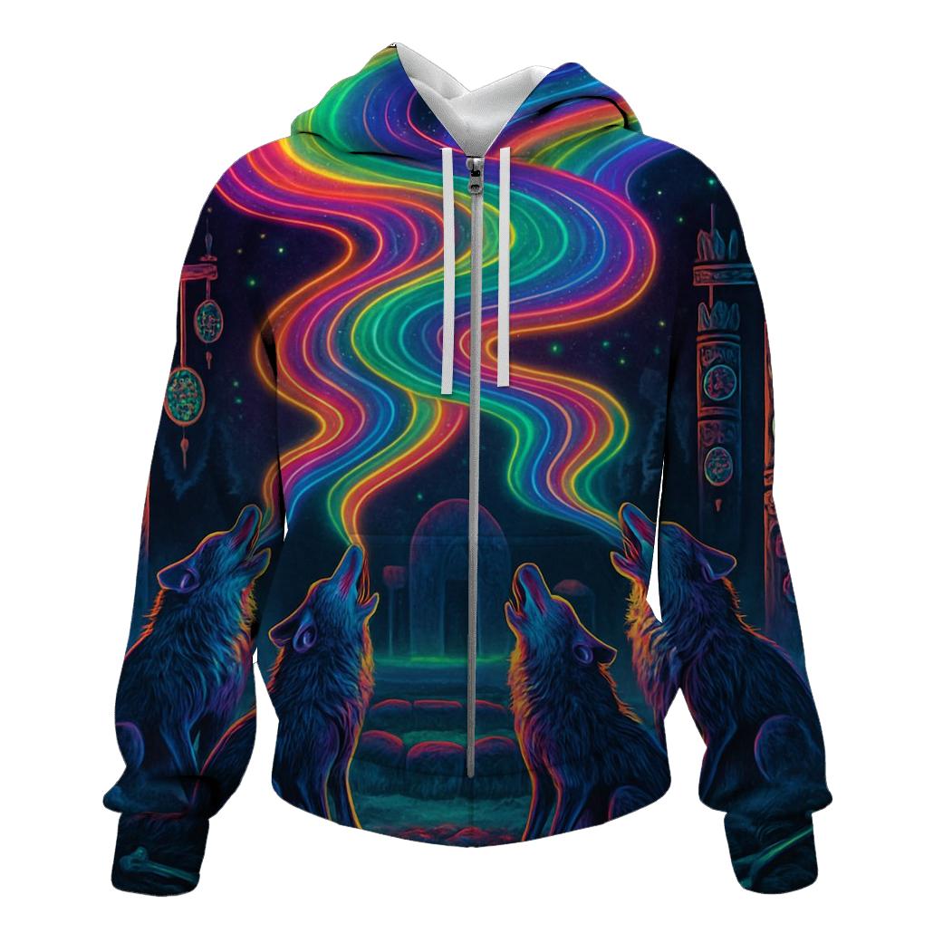 Chromatic Wolf Choir heavyweight hoodies