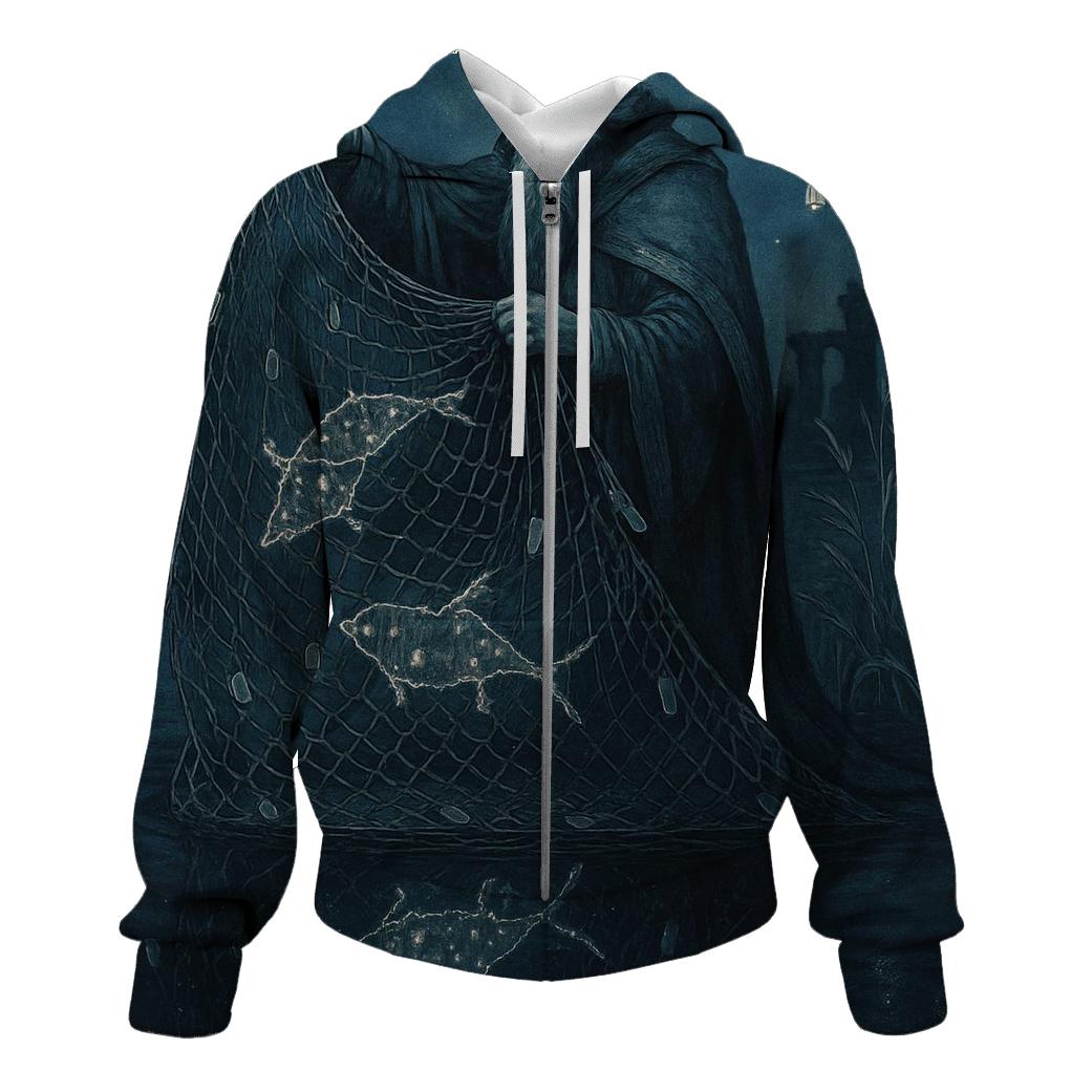 Mirrored Fisher King pullover hoodies