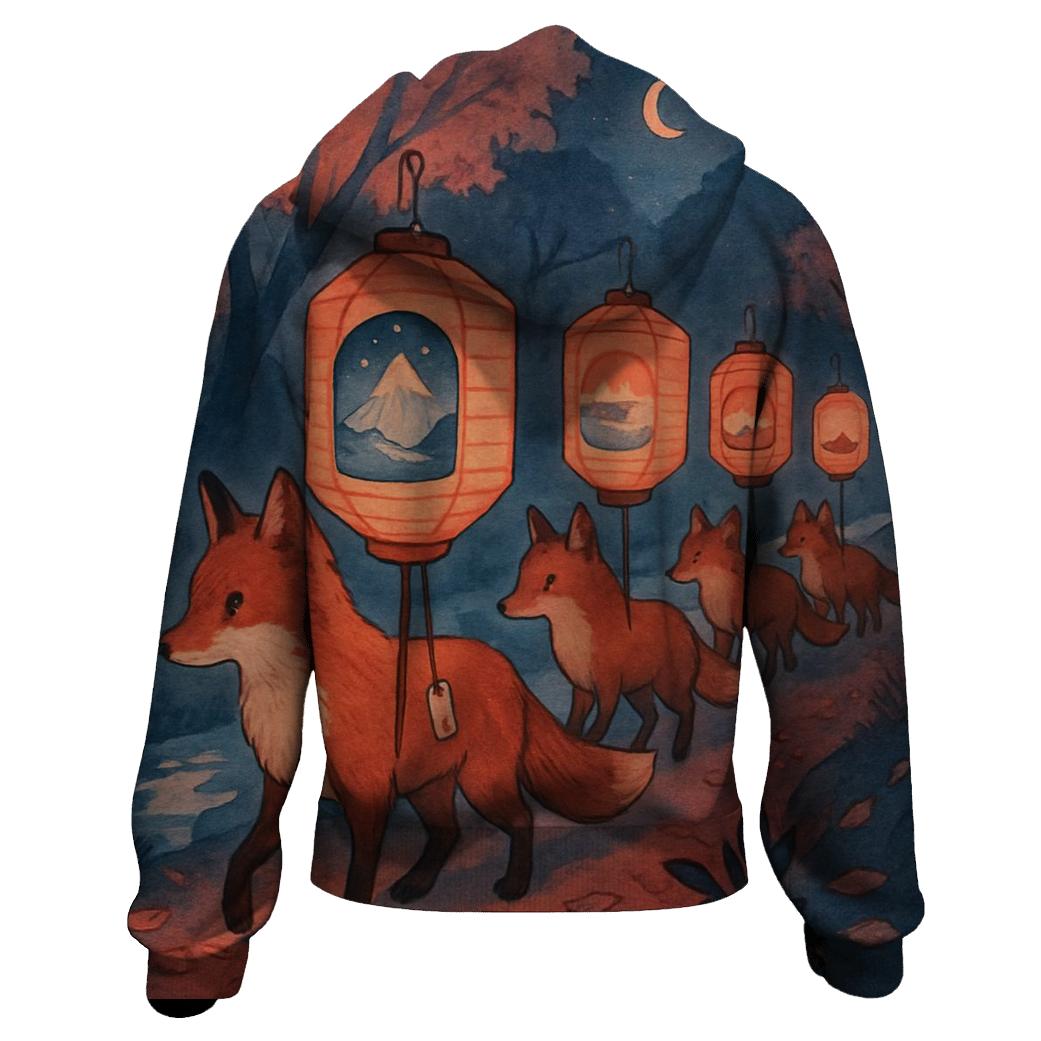 Paper Lantern Fox Caravan zip-up hoodies