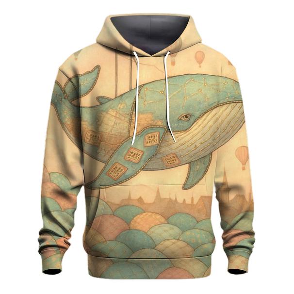 Stitched Sky Whale premium hoodies