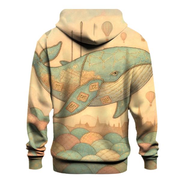 Stitched Sky Whale premium hoodies