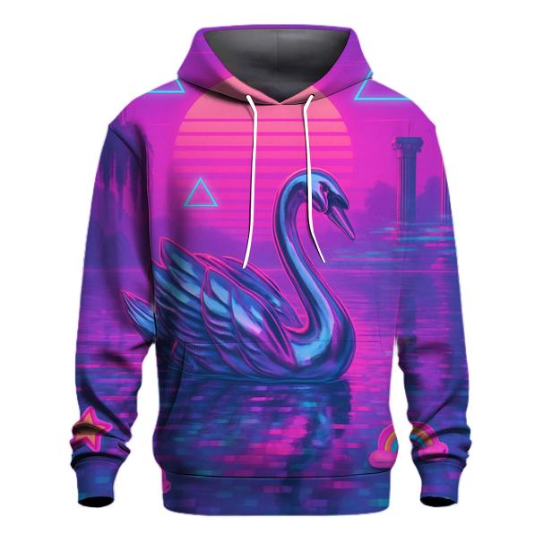 Vaporwave Swan Lake premium hoodies