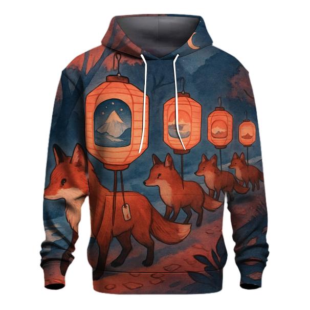 Paper Lantern Fox Caravan graphic hoodies