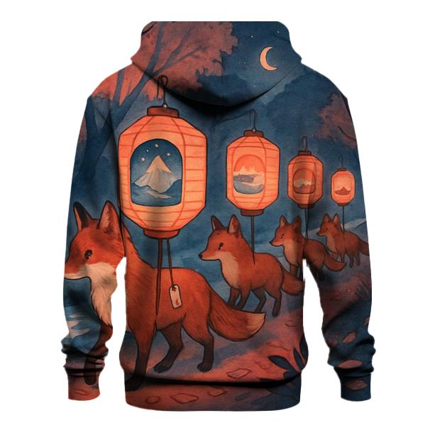 Paper Lantern Fox Caravan graphic hoodies