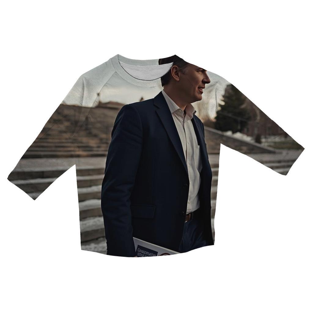 Campus Conversation In Winter Light designer 3/4 sleeve blouses