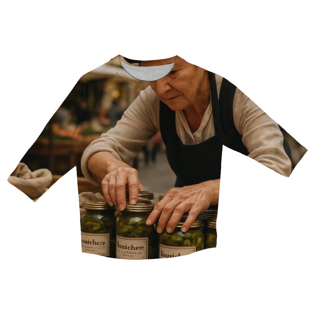 Cornichon Vendor At Lyon Market personalized 3/4 sleeve tees