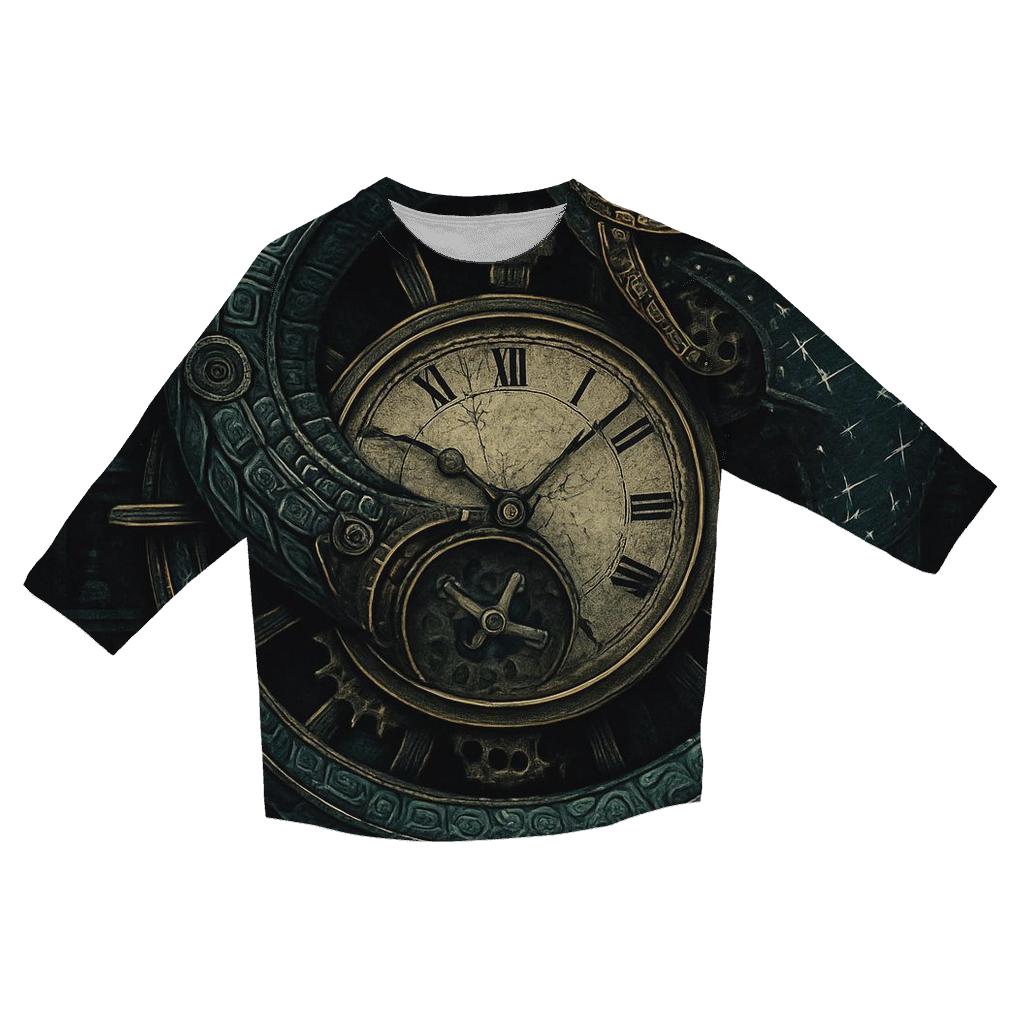 Ouroboros Clockwork Serpent fashion 3/4 sleeve shirts