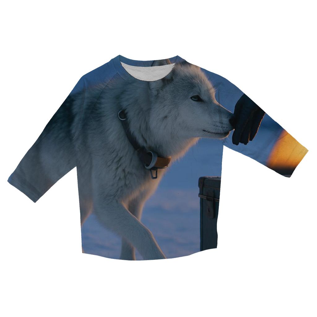 Alpha Inspection At Frozen Research Camp printed three quarter sleeve shirts