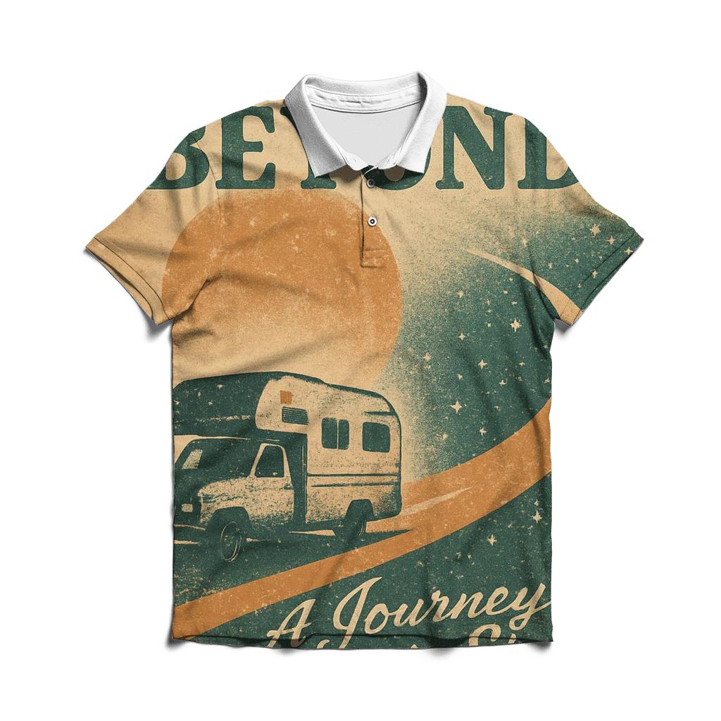 Celestial Roadtrip Poster embroidered polo tops