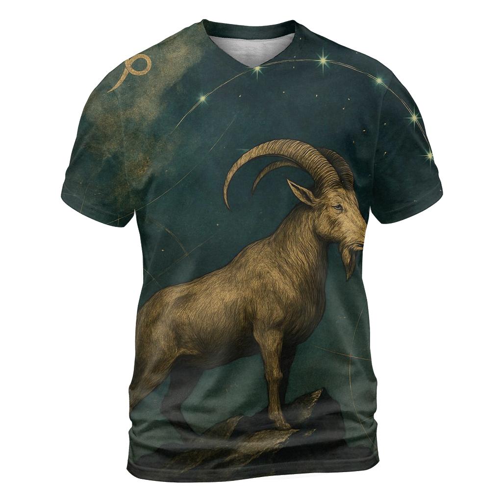 Capricorn Mountain Nebula Chart creative print fashion shirts