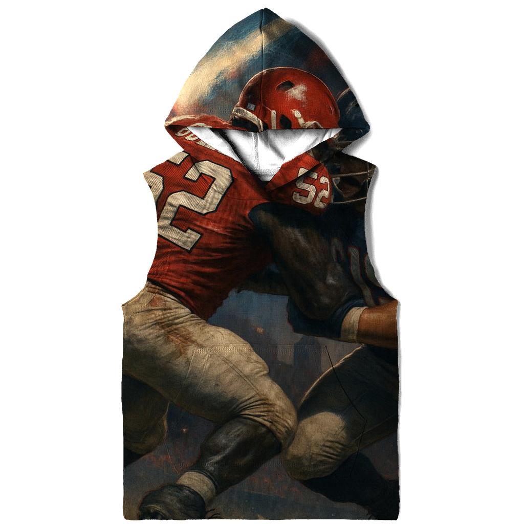 Gridiron Showdown Braves Vs Cubs Clash heavyweight hoodies