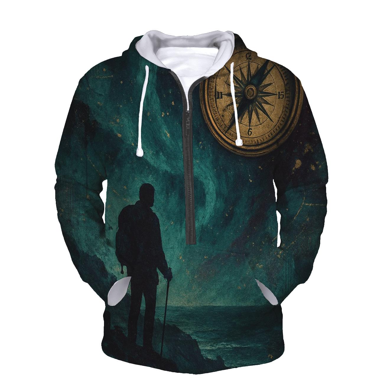 Aurora Voyager Collage embroidered hoodies