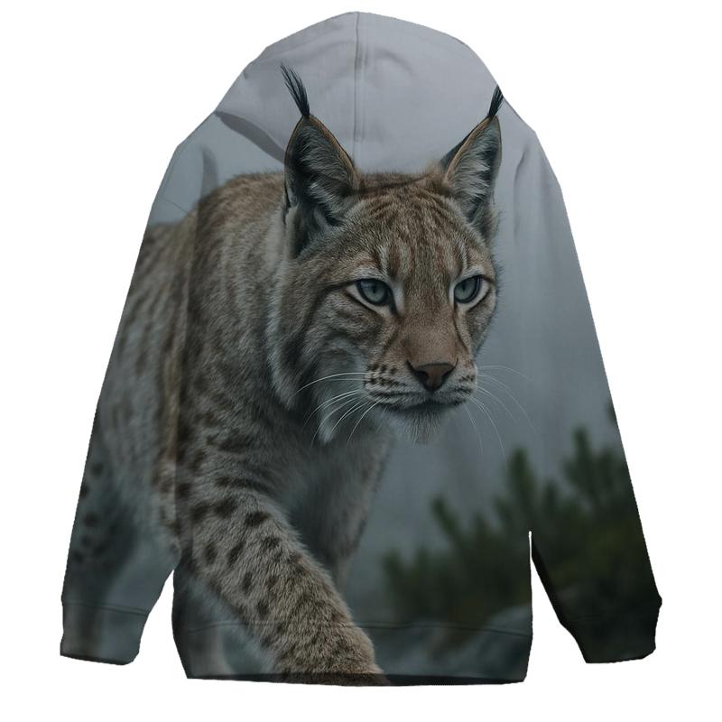 Mist Ridge Stalker — Eurasian Lynx pullover hoodies