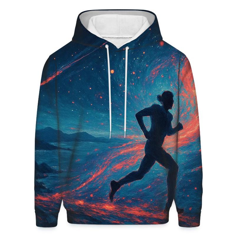Galactic Marathon printed hoodies