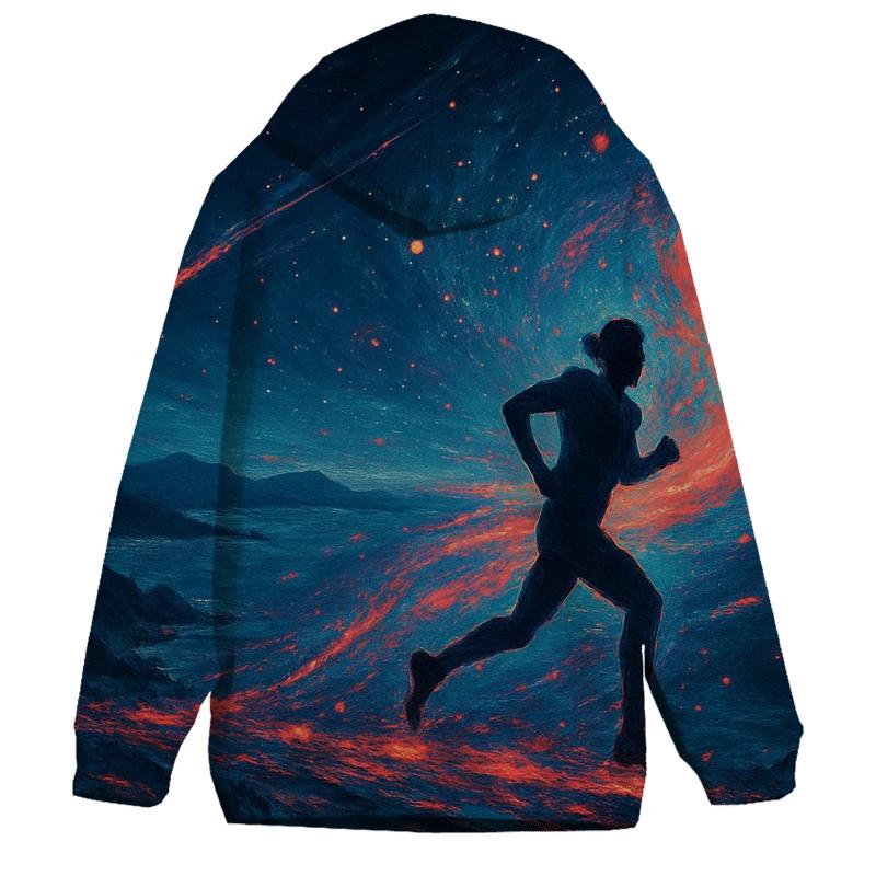 Galactic Marathon printed hoodies