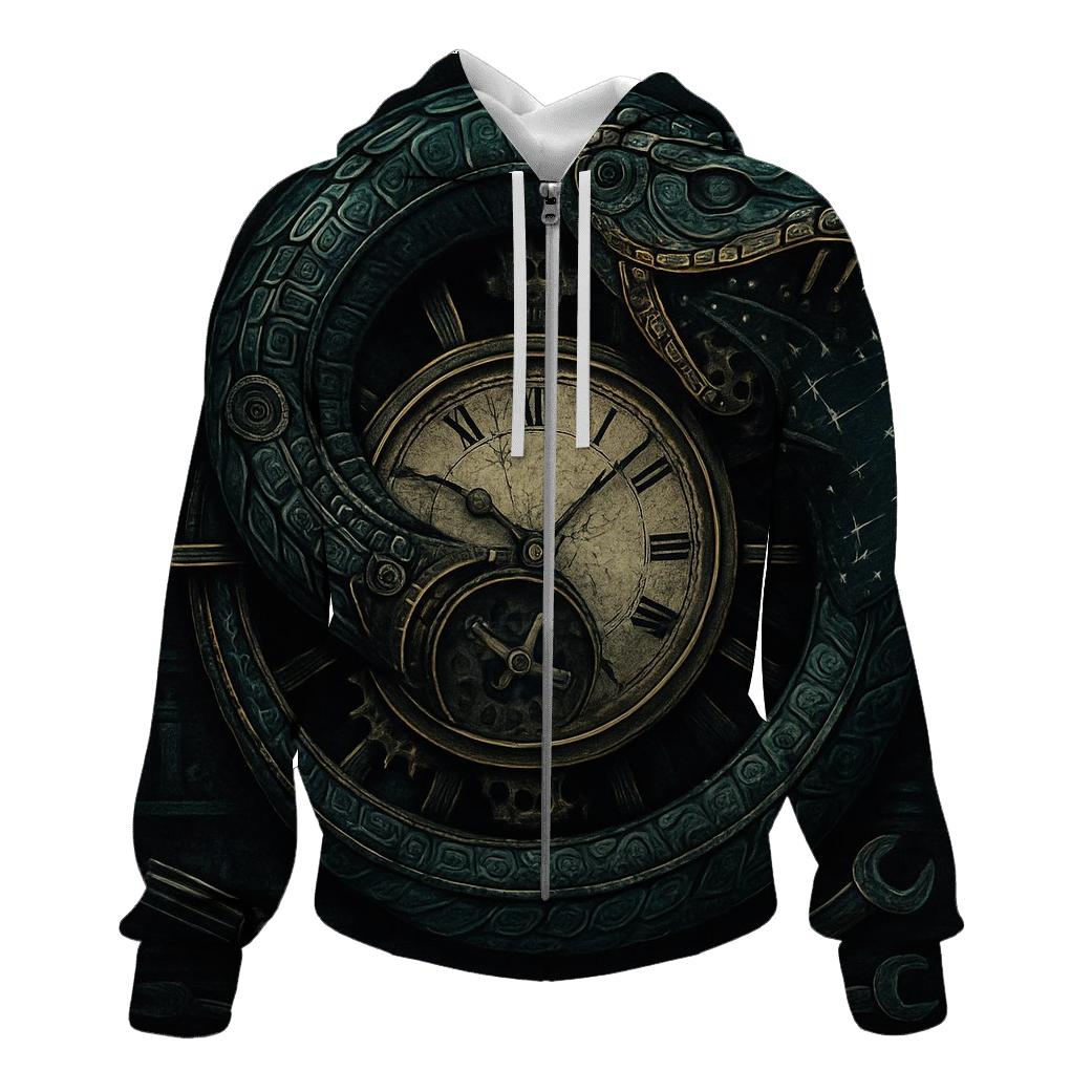 Ouroboros Clockwork Serpent premium hoodies