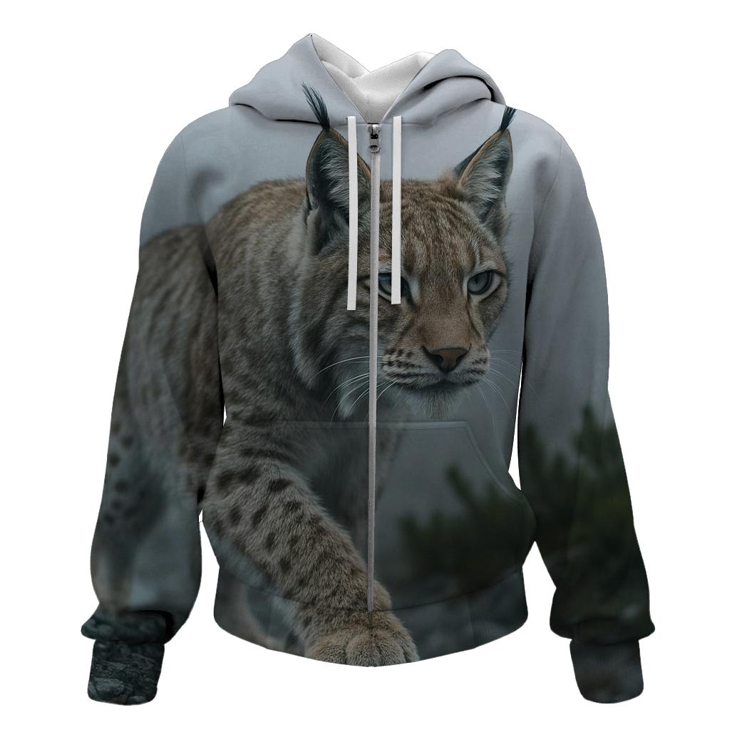 Mist Ridge Stalker — Eurasian Lynx pullover hoodies