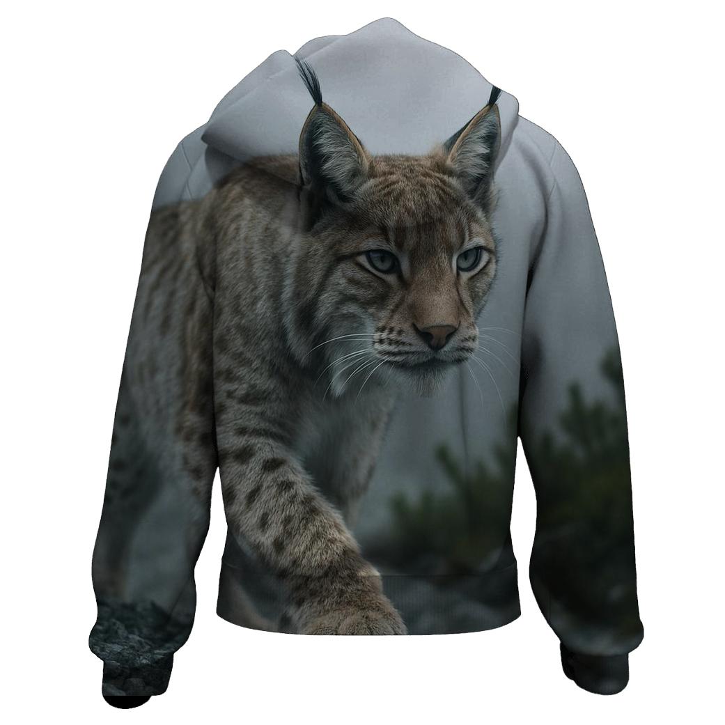 Mist Ridge Stalker — Eurasian Lynx pullover hoodies