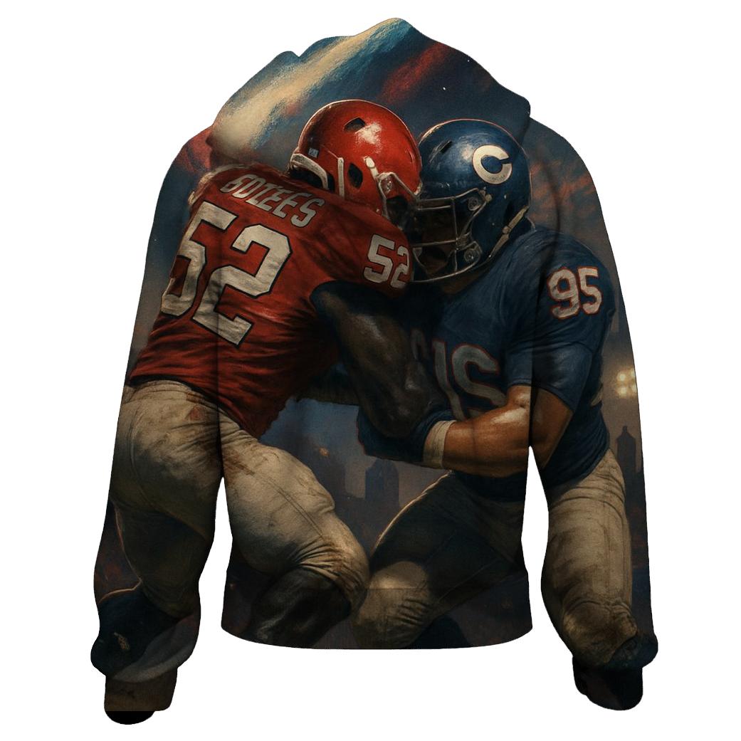 Gridiron Showdown Braves Vs Cubs Clash zip-up hoodies