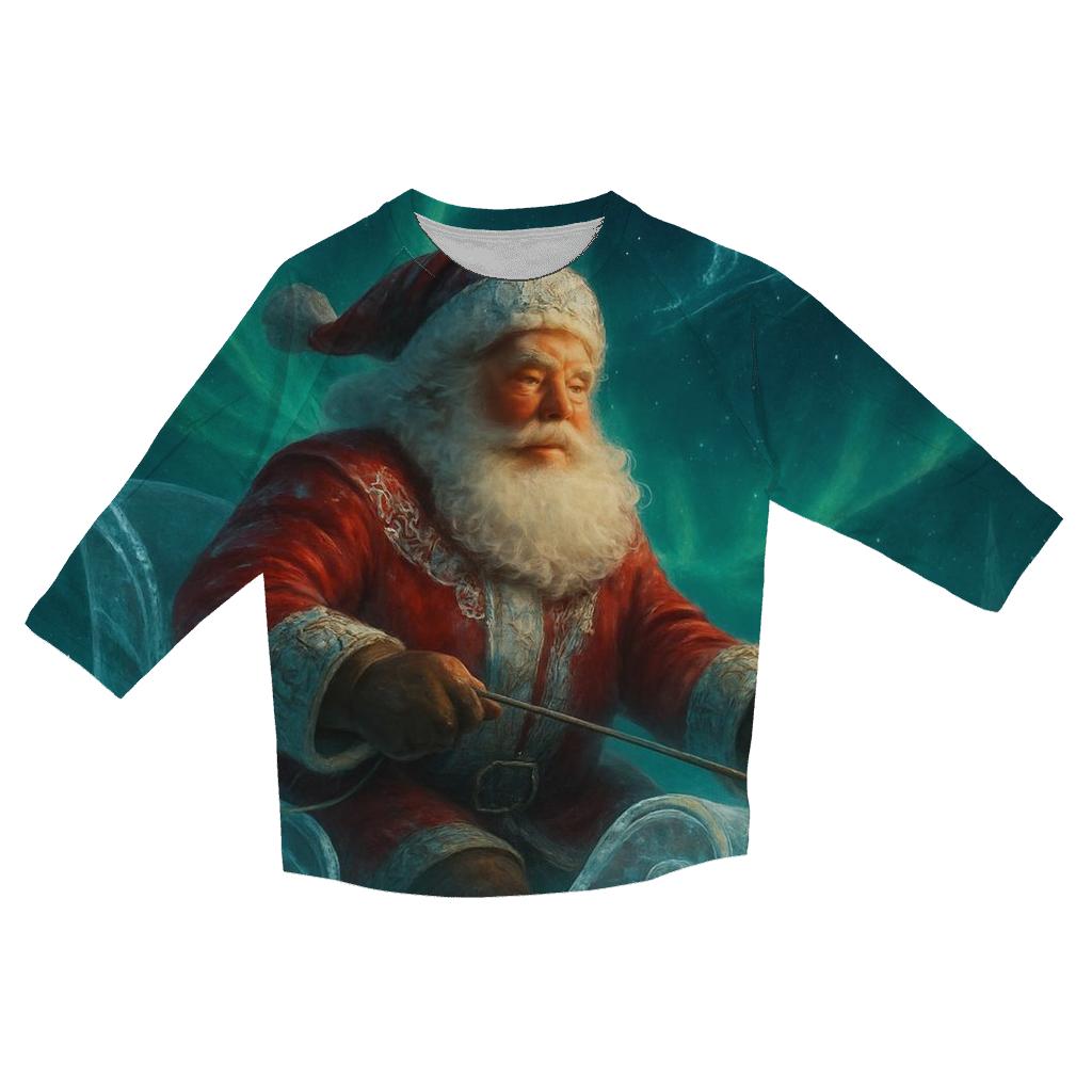 Aurora Sleighbound Santa cotton quarter sleeve shirts