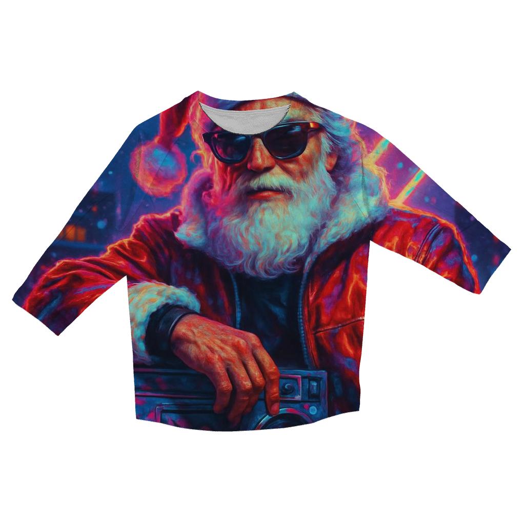 Streetwise Neon Santa designer 3/4 sleeve blouses