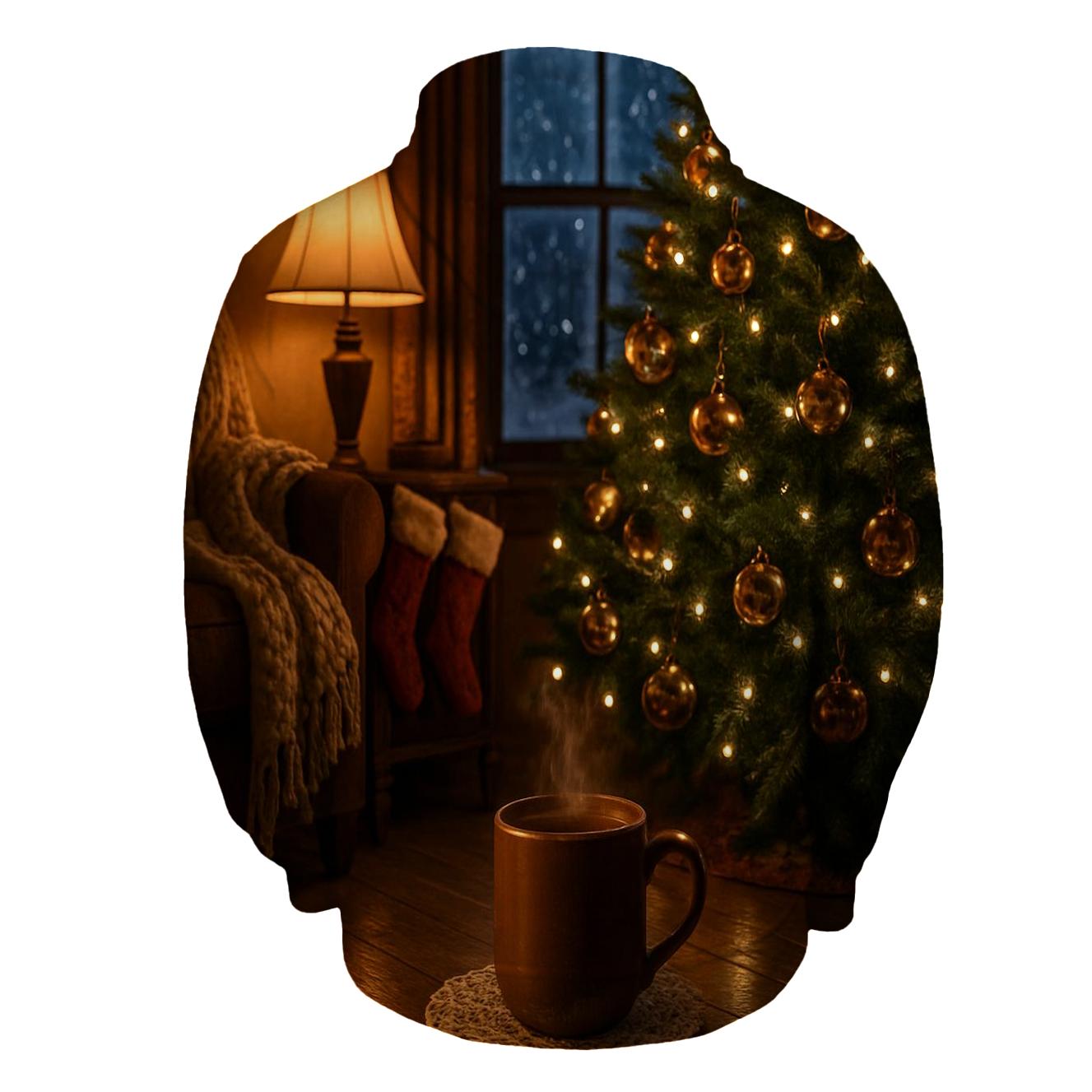 Starlit Hearth Of Evergreen Wonder premium hoodies