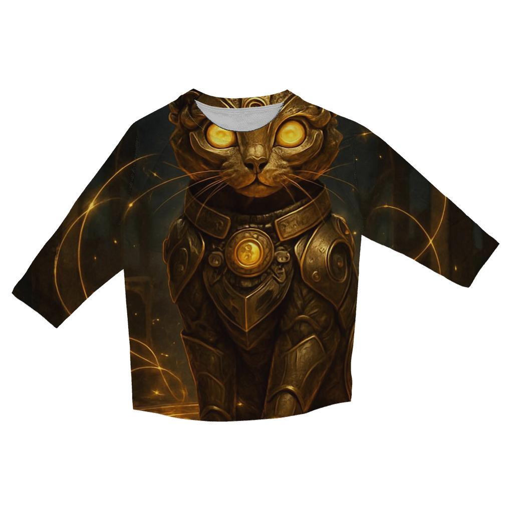 Clockwork Guardian Cat fashion 3/4 sleeve shirts