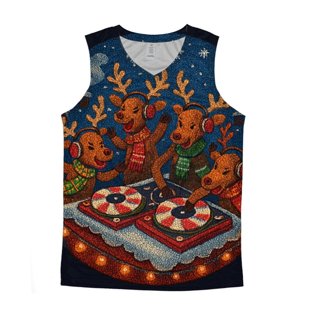Reindeer Record Night casual summer tank tops