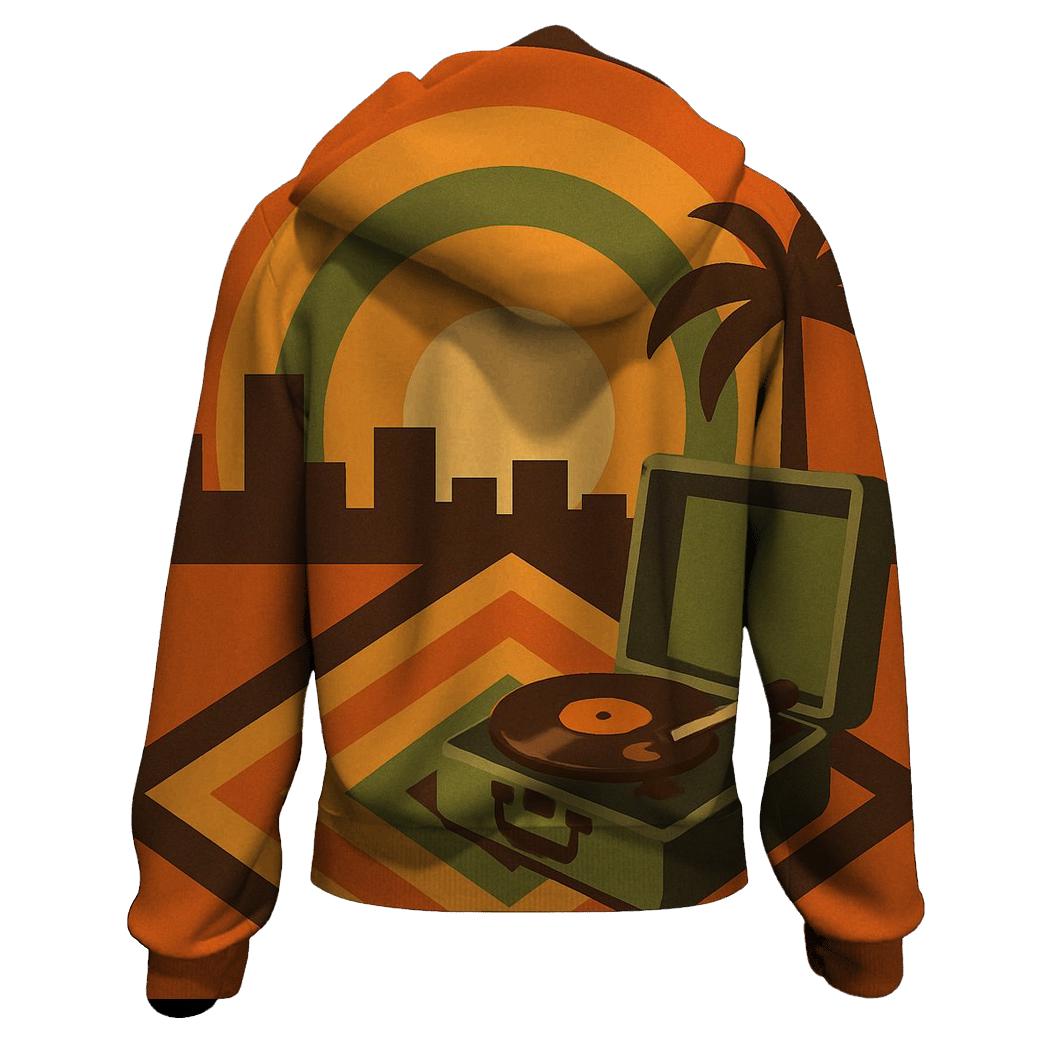 Sunset Groove Mosaic hoodie trends