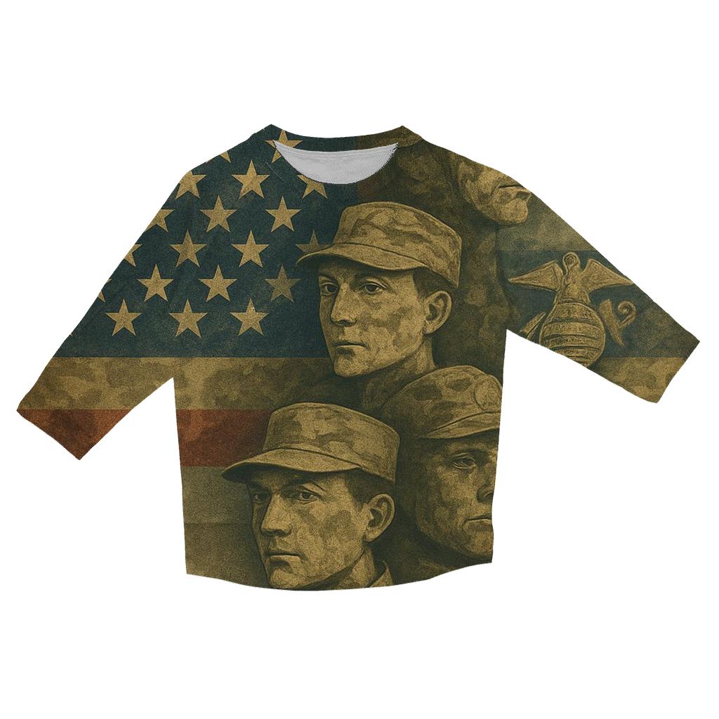 Camouflage Union Mosaic custom 3/4 sleeve shirts