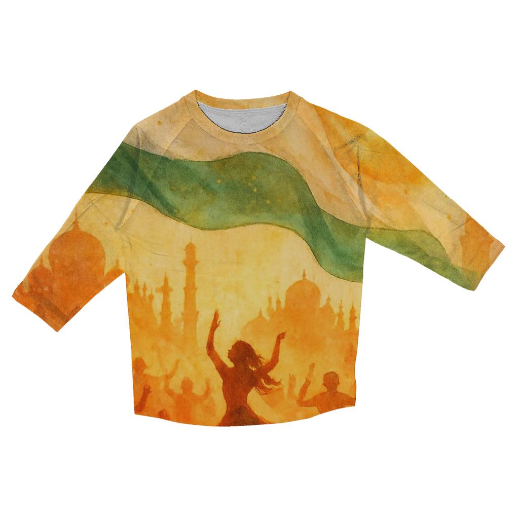 India Festival Drapery trendy 3/4 sleeve tops