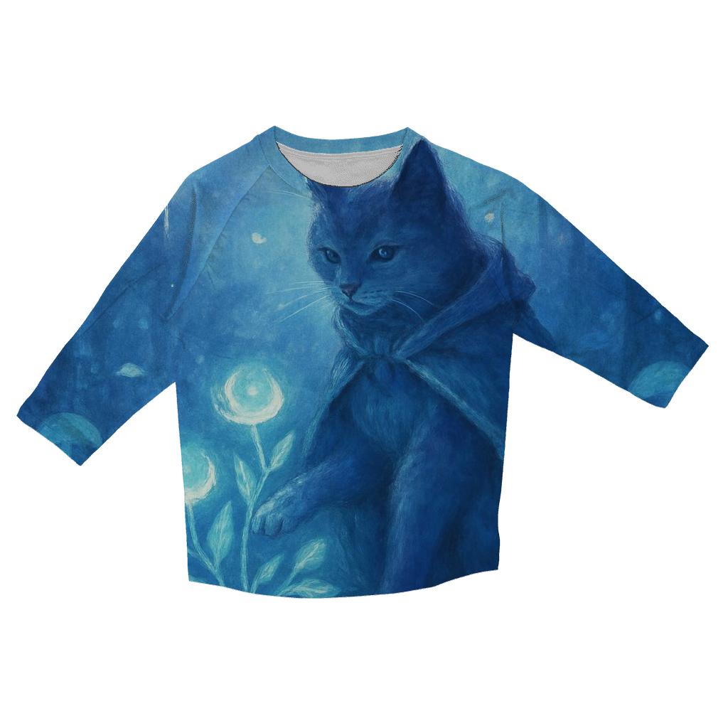 Moonlit Botanist Cat casual three quarter sleeve shirts