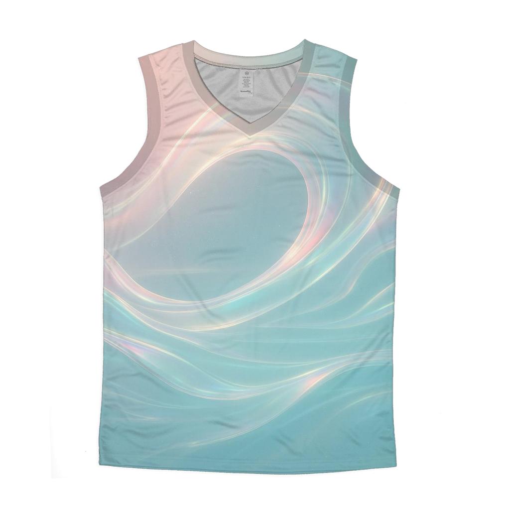 Aurora Wave Gradient trendy fitted tank tops