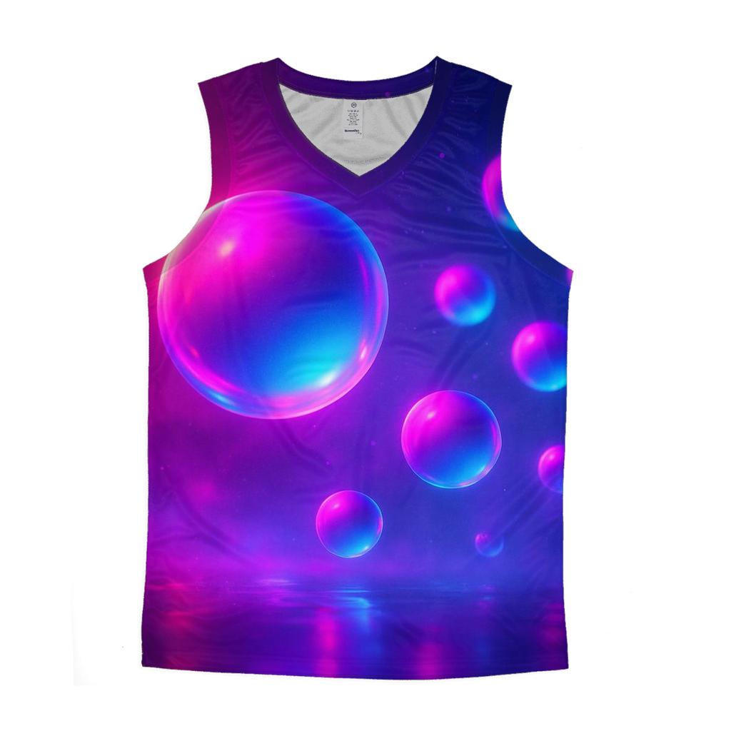 Neon Orb Drift personalized athletic tanks