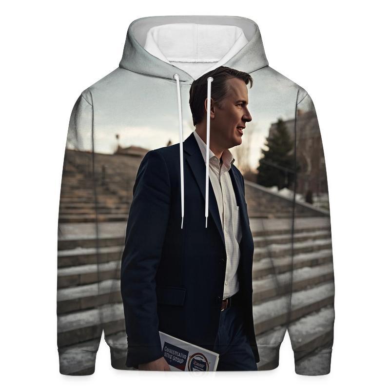 Campus Conversation In Winter Light zip-up hoodies