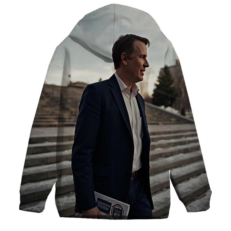 Campus Conversation In Winter Light zip-up hoodies