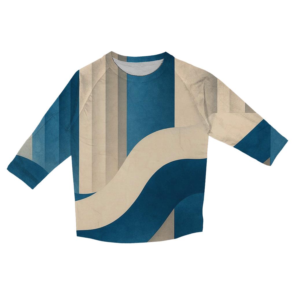 Greece Marble Banner stylish quarter sleeve tops