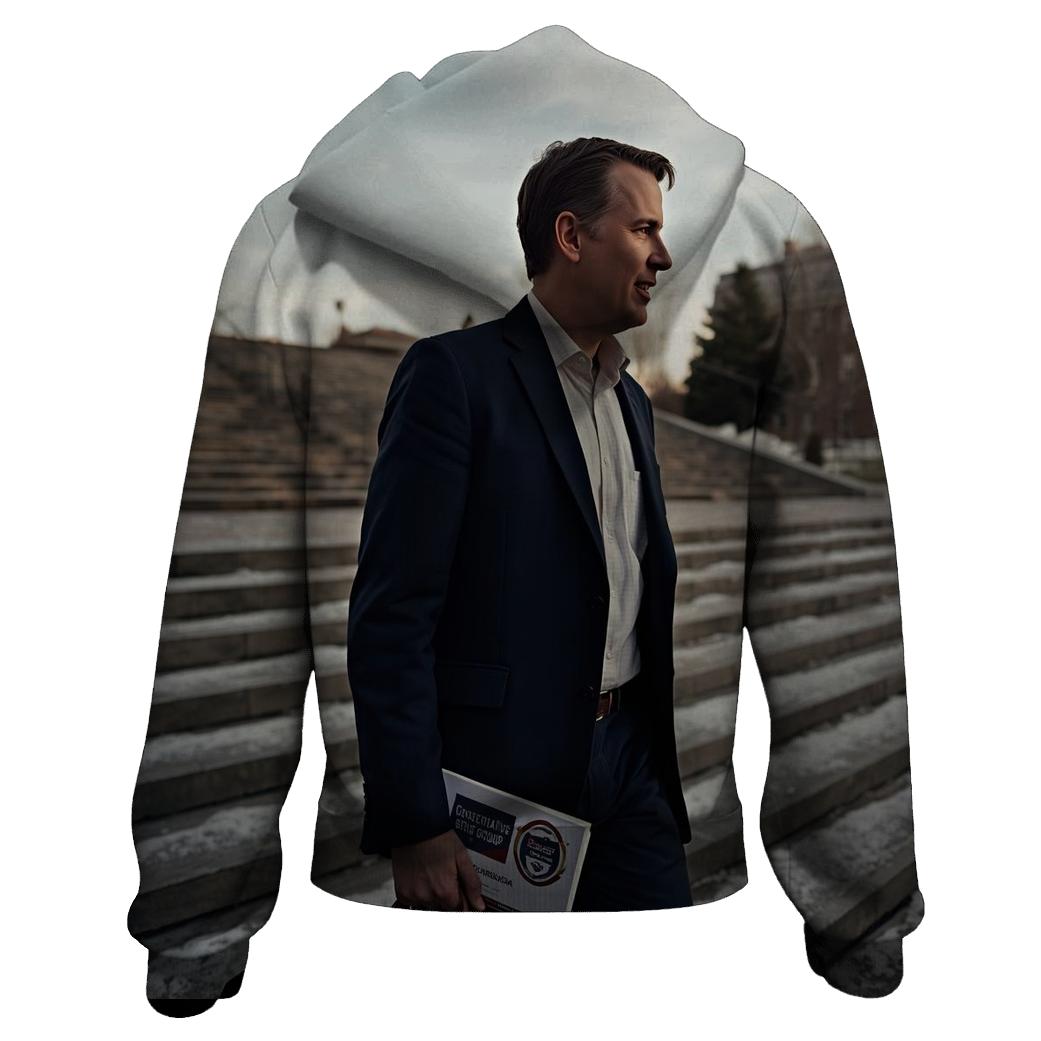 Campus Conversation In Winter Light custom hoodies