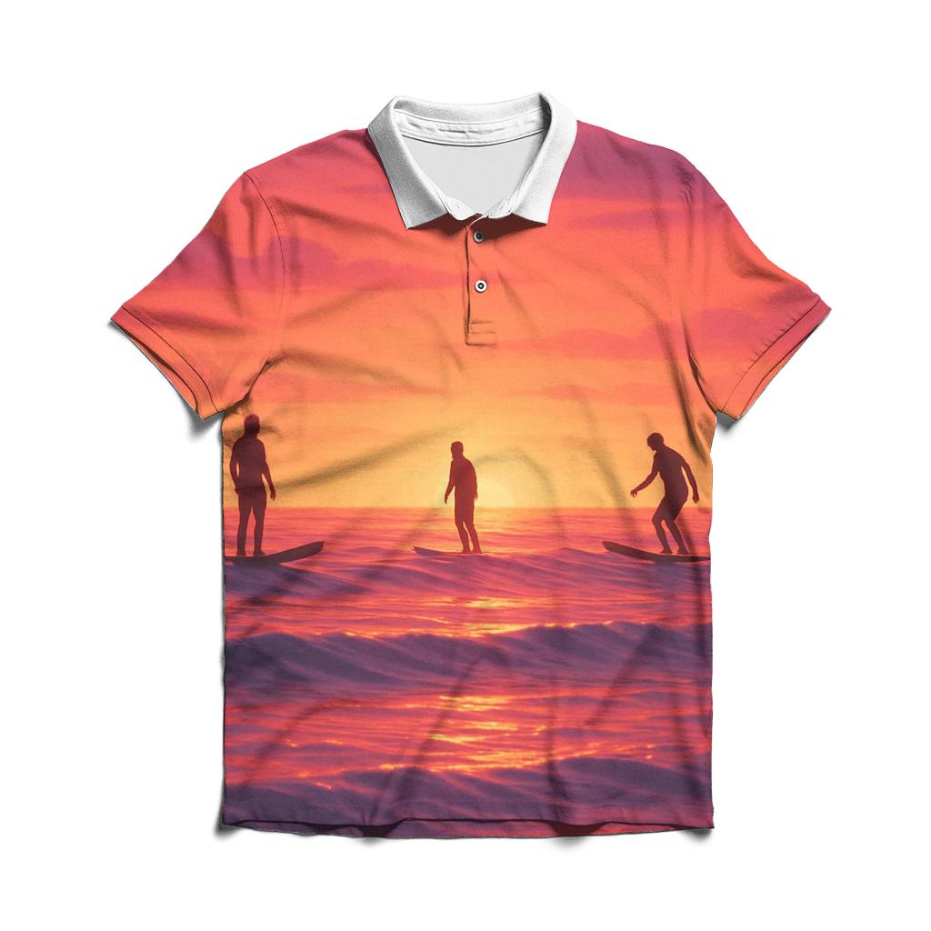 Coral Tides Horizon stylish collar polo tees
