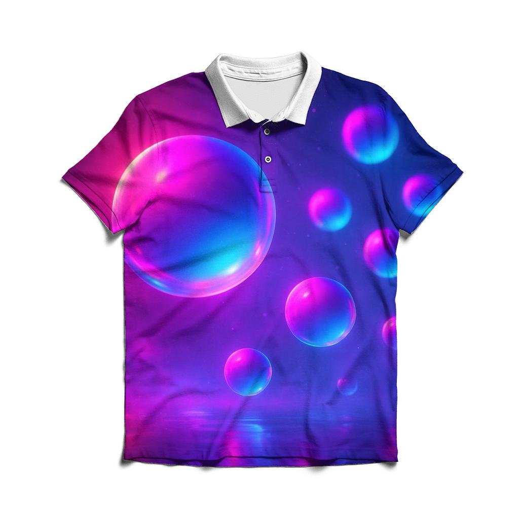 Neon Orb Drift stylish collar polo tees