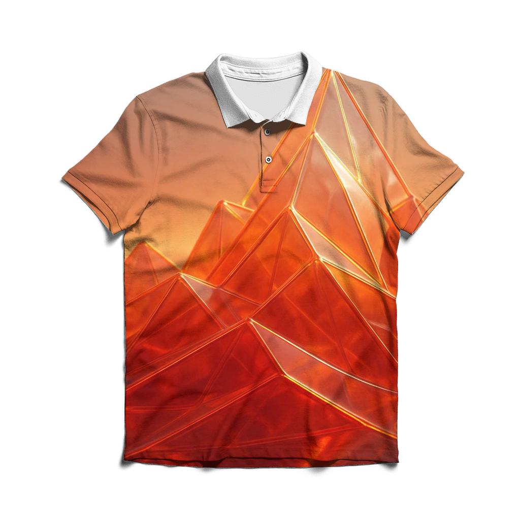 Glass Mountain Gradient personalized polo shirts