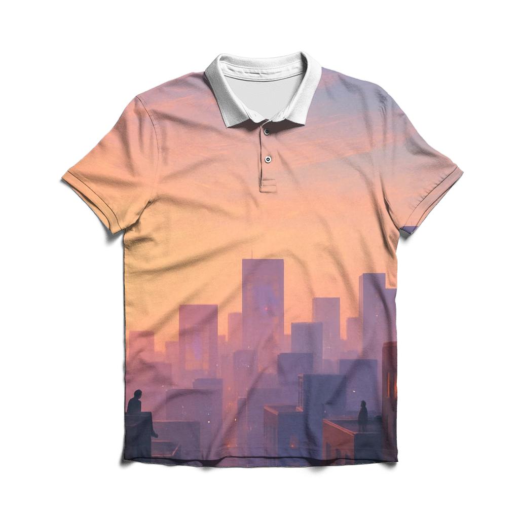 Lavender City Silhouette designer slim fit polos