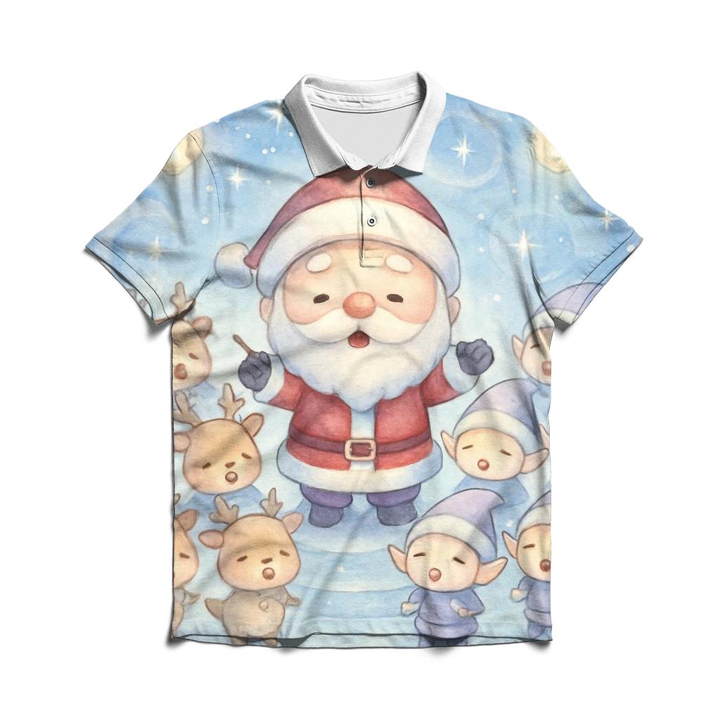 Midnight Choir Santa classic pique polos
